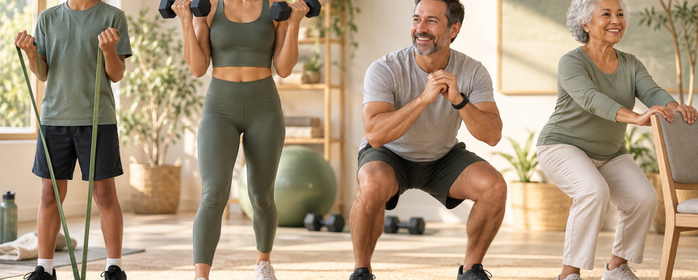 Resistance training for different ages from teenagers to older adults